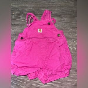 Pink Carhartt Baby Overalls size 9m baby girl